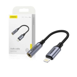 Foneng Metal Audio Adaptor Cable BM30 Female 3.5mm to Lightning 14cm Black Foneng Metal Audio Adaptor Cable BM30 Female 3.5mm to Lightning 14cm Black